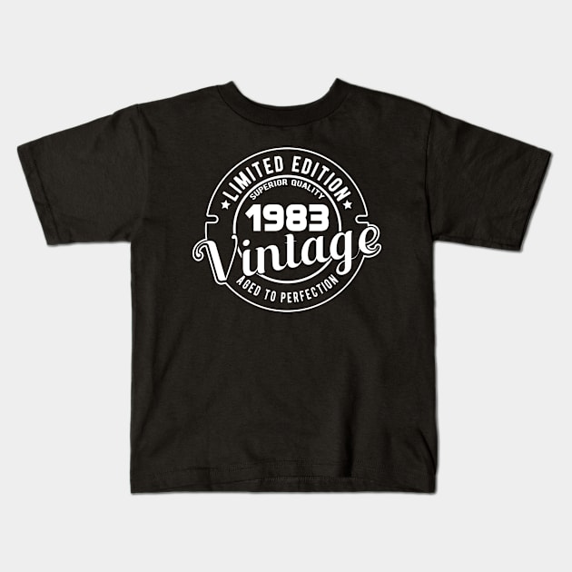 1983 VINTAGE - 38Th BIRTHDAY GIFT Kids T-Shirt by KC Happy Shop